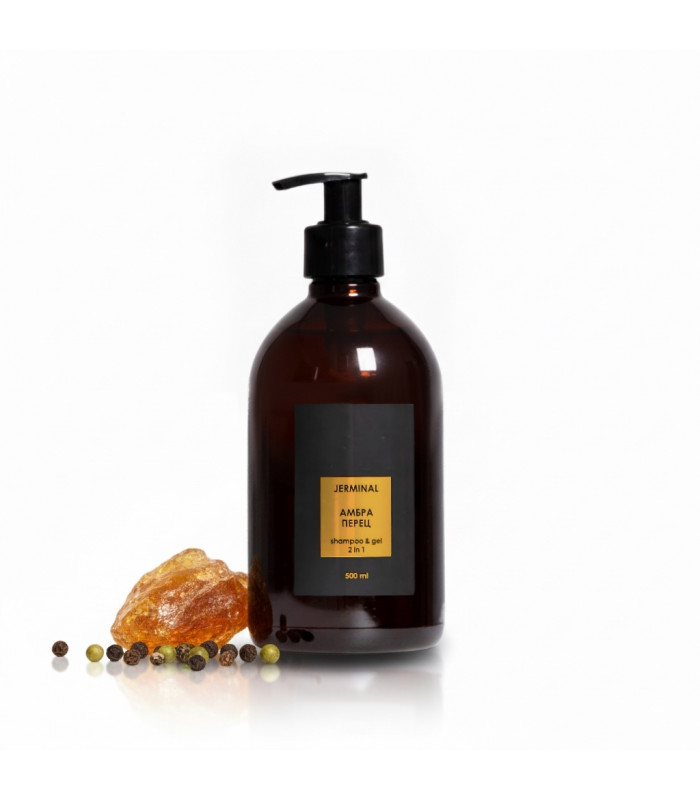 Шампунь-гель парфюмированный 2в1 по мотивам Tom Ford Amber Absolute,  Амбра и Черный Перец 500мл