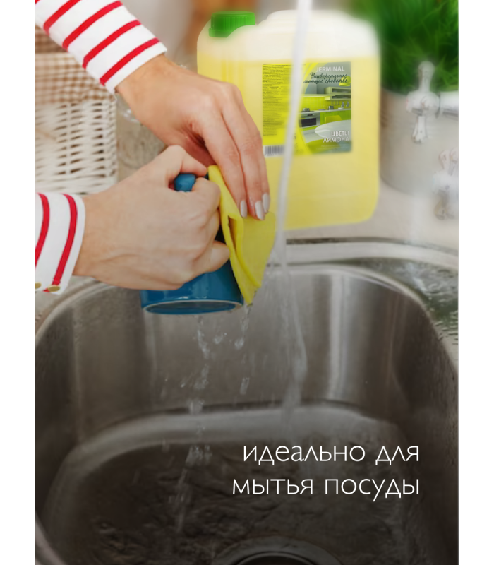 Универсальное Моющее Средство Цветы Лимона, Канистра 5 литров