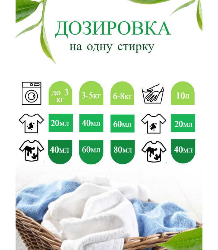 Гель для стирки ЭКО для цветного, Канистра 5 литров