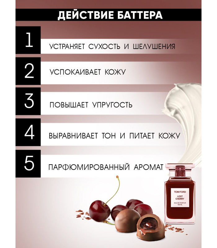 Антицеллютный парфюмированный набор для тела: Скраб Кофейный, 300г и баттер Табак Черри, 250мл