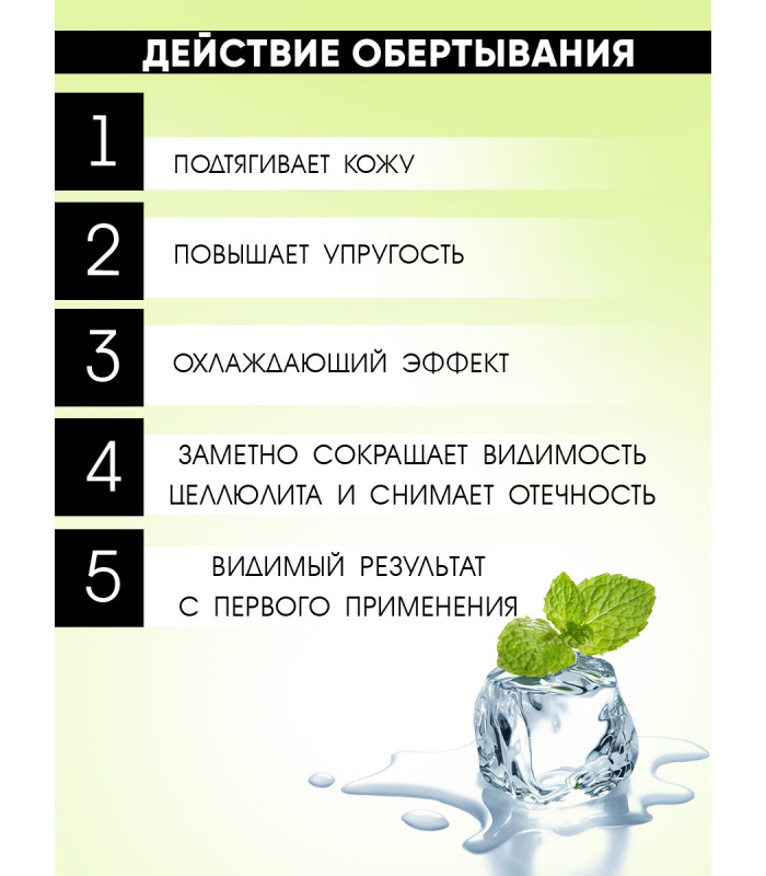 Антицеллюлитный набор: скраб Кокос, 300г и холодное обертывание MOJITO, 250мл